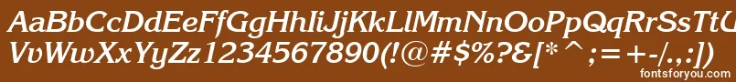 KorinnaKursivBoldBt Font – White Fonts on Brown Background