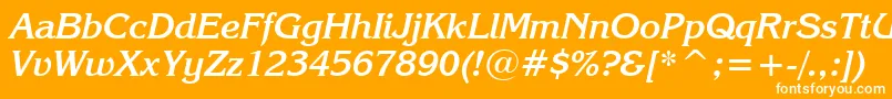 KorinnaKursivBoldBt Font – White Fonts on Orange Background