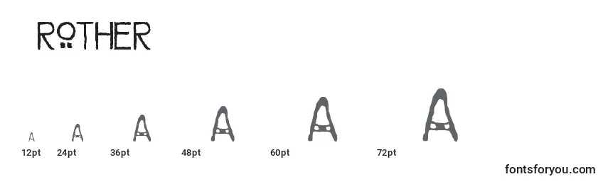 Brother Font Sizes