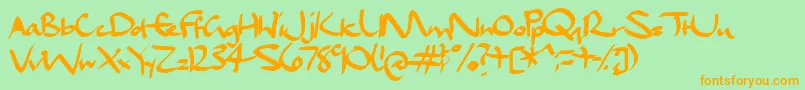 Daelc Font – Orange Fonts on Green Background