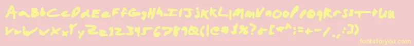 Aaronmarker Font – Yellow Fonts on Pink Background