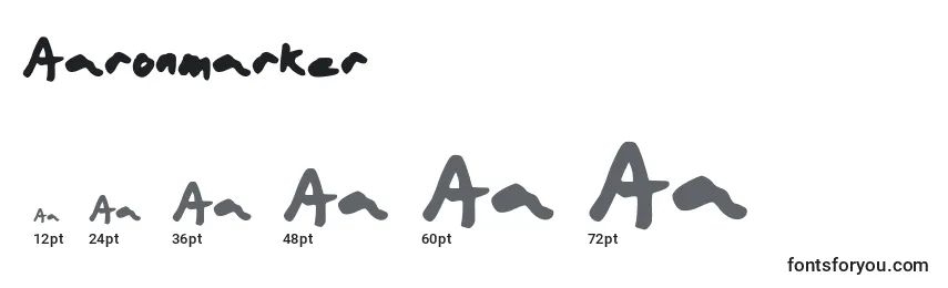 Größen der Schriftart Aaronmarker