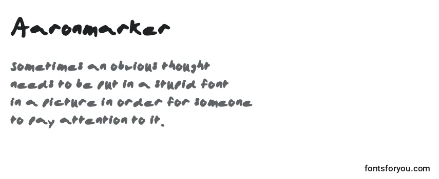 Überblick über die Schriftart Aaronmarker