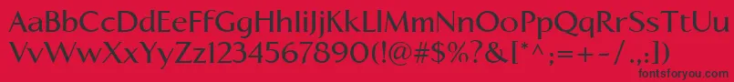 LinotypeapertoSemibold Font – Black Fonts on Red Background