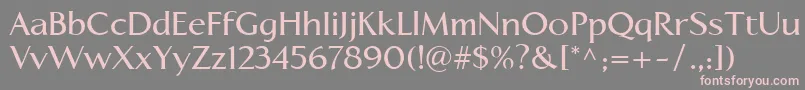 LinotypeapertoSemibold Font – Pink Fonts on Gray Background
