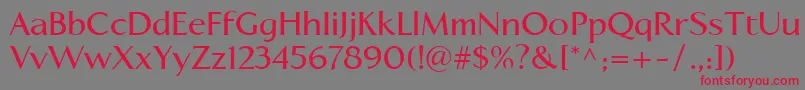 LinotypeapertoSemibold Font – Red Fonts on Gray Background