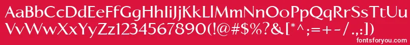 LinotypeapertoSemibold Font – White Fonts on Red Background