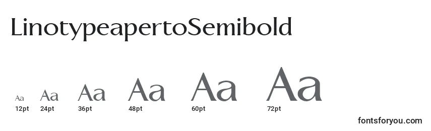 Размеры шрифта LinotypeapertoSemibold