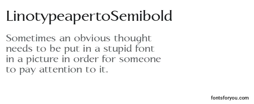 LinotypeapertoSemibold フォントのレビュー