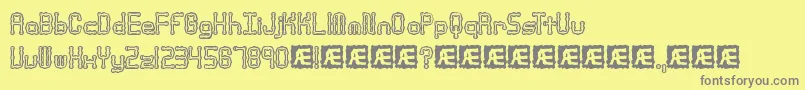 フォントArthritisBrk – 黄色の背景に灰色の文字
