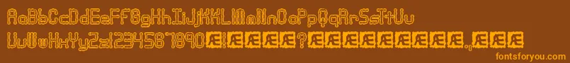 ArthritisBrk Font – Orange Fonts on Brown Background