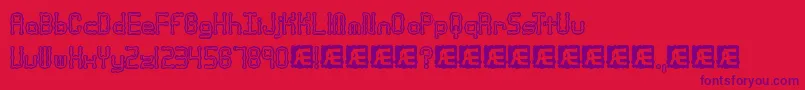 ArthritisBrk Font – Purple Fonts on Red Background