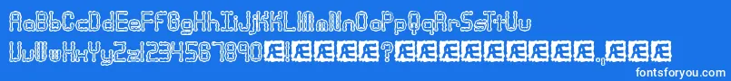 フォントArthritisBrk – 青い背景に白い文字