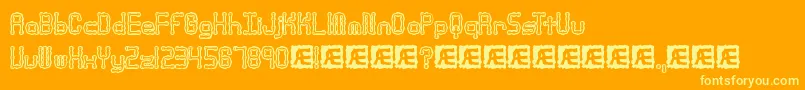 ArthritisBrk Font – Yellow Fonts on Orange Background