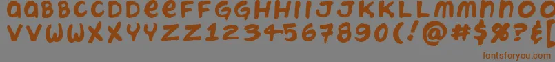 Chatteryt-Schriftart – Braune Schriften auf grauem Hintergrund