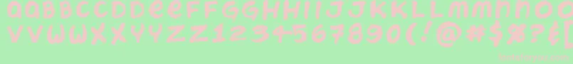 Chatteryt-Schriftart – Rosa Schriften auf grünem Hintergrund