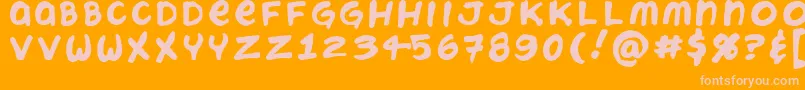 Chatteryt-Schriftart – Rosa Schriften auf orangefarbenem Hintergrund