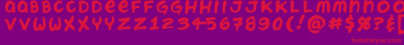 Fonte Chatteryt – fontes vermelhas em um fundo violeta
