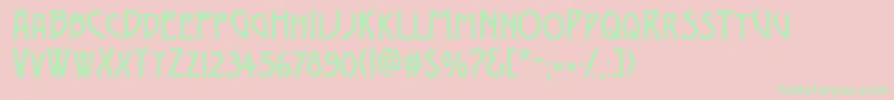 ModernoTwo Font – Green Fonts on Pink Background