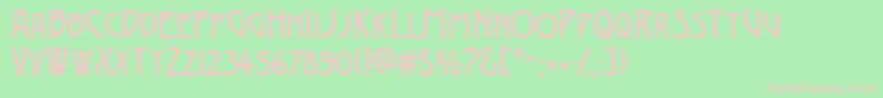 ModernoTwo Font – Pink Fonts on Green Background