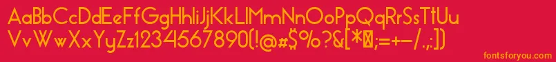 EssenceSansBold Font – Orange Fonts on Red Background