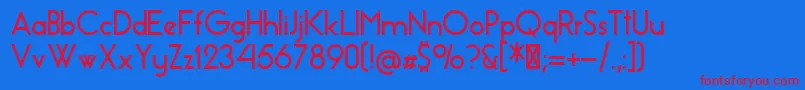 EssenceSansBold Font – Red Fonts on Blue Background