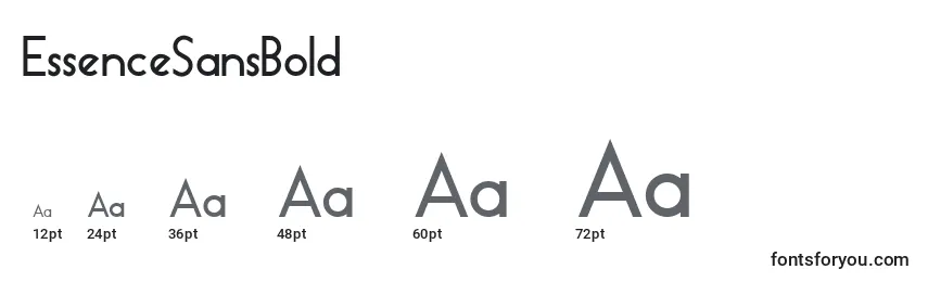 EssenceSansBold Font Sizes