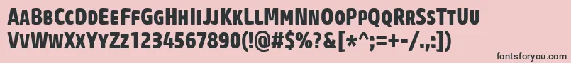 CoreSansMSc77CnExtrabold Font – Black Fonts on Pink Background