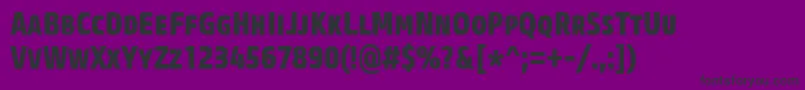 CoreSansMSc77CnExtrabold Font – Black Fonts on Purple Background