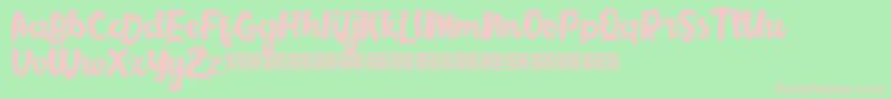 MiddleClassScriptDemoVersion Font – Pink Fonts on Green Background