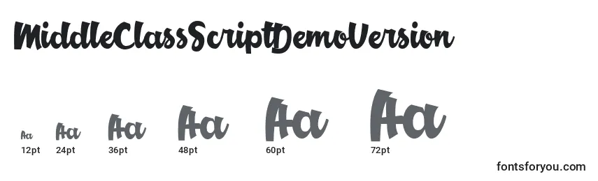 MiddleClassScriptDemoVersion Font Sizes