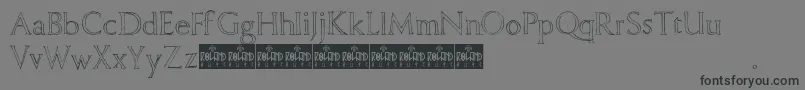 FreehandRoman-Schriftart – Schwarze Schriften auf grauem Hintergrund