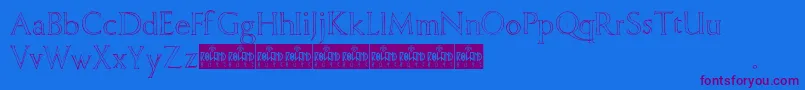 FreehandRoman Font – Purple Fonts on Blue Background