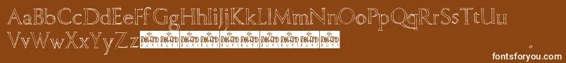 フォントFreehandRoman – 茶色の背景に白い文字