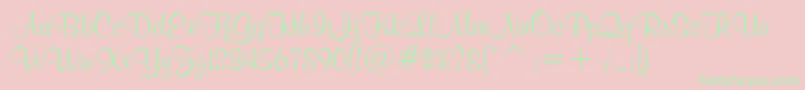 MurrayHillBoldBt Font – Green Fonts on Pink Background