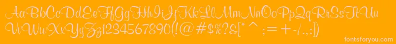 MurrayHillBoldBt Font – Pink Fonts on Orange Background