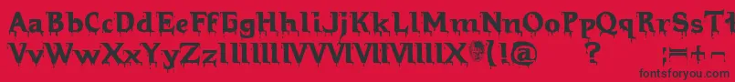 Шрифт Hellraiserbloody – чёрные шрифты на красном фоне