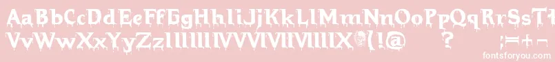 Hellraiserbloody Font – White Fonts on Pink Background