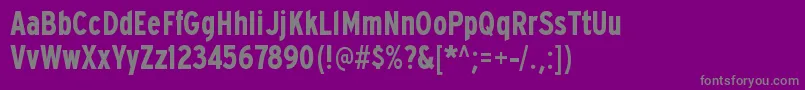 Fonte ExpresswaycdBold – fontes cinzas em um fundo violeta