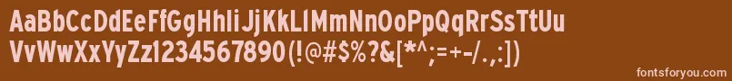 fuente ExpresswaycdBold – Fuentes Rosadas Sobre Fondo Marrón