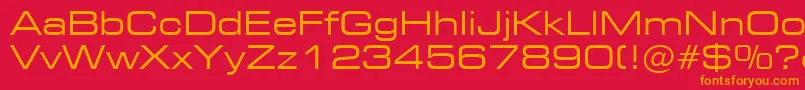 StMicrosquareEx Font – Orange Fonts on Red Background