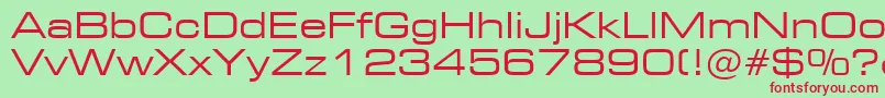 StMicrosquareEx Font – Red Fonts on Green Background