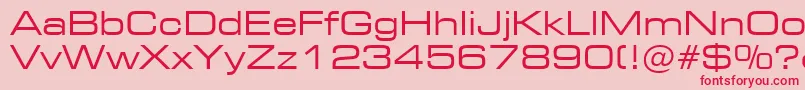 フォントStMicrosquareEx – ピンクの背景に赤い文字