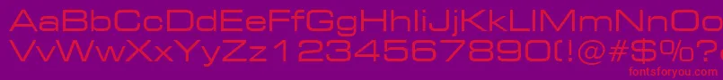 StMicrosquareEx Font – Red Fonts on Purple Background