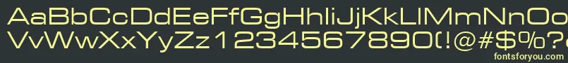 Шрифт StMicrosquareEx – жёлтые шрифты на чёрном фоне