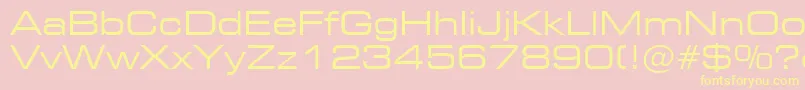 StMicrosquareEx Font – Yellow Fonts on Pink Background