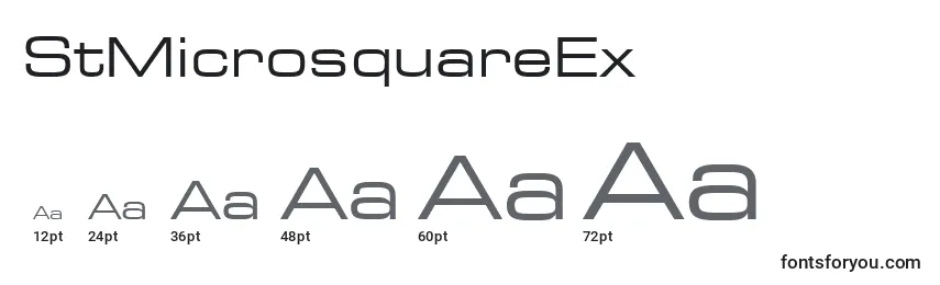 StMicrosquareEx Font Sizes