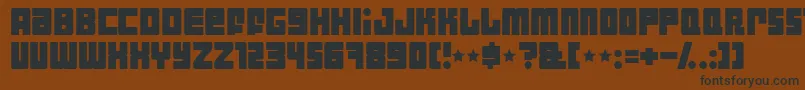 IndustrialDecapitalist Font – Black Fonts on Brown Background