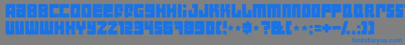 IndustrialDecapitalist Font – Blue Fonts on Gray Background