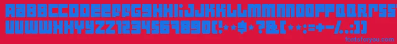 IndustrialDecapitalist Font – Blue Fonts on Red Background